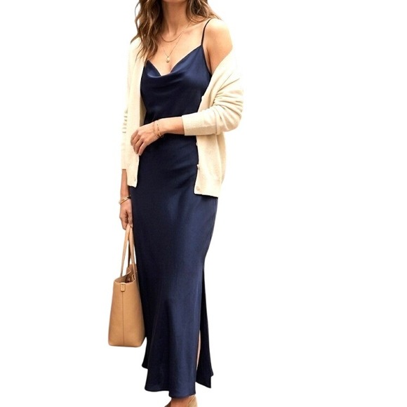 J. Crew Dresses & Skirts - 6 J. Crew Women Black Gwyneth Silky CBK Rachel Friends CBK Slip Dres Minimalist